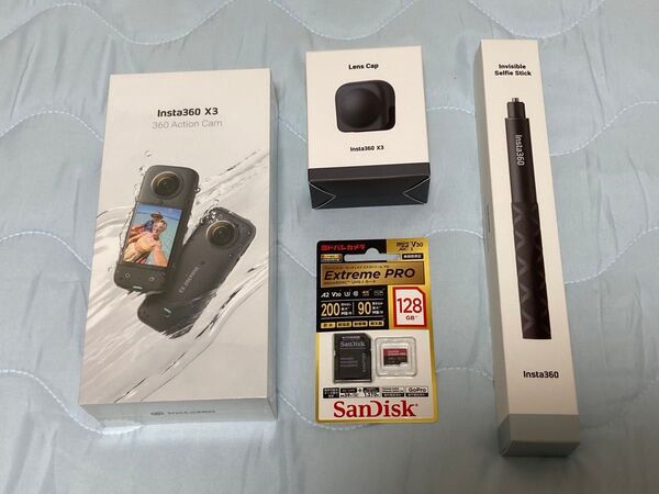 新品未開封 Insta360 X3 CINSAAQ/B アクションカメラ+Invisivle Selfie Stick+他付属品