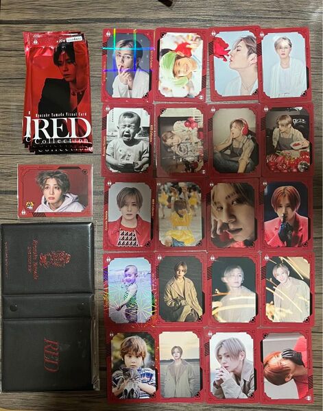 山田涼介 ビジュアルカード コンプリート RED 20枚 カードホルダー