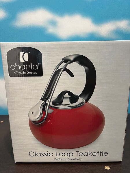 Chantal シャンタール 笛吹き ループ エナメルケトル レッド