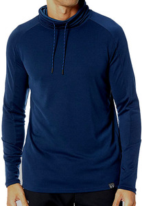 Under armour アンダーアーマー Lighter Longer Funnel Neck 長袖シャツ タートルネック ネイビー