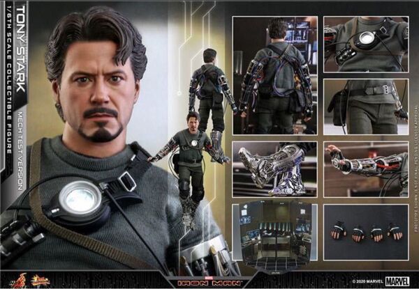 ホットトイズ アイアンマン1/6 トニー・スターク(メカテスト/2.0版) ムービーマスターピース hottoys 新品未開封