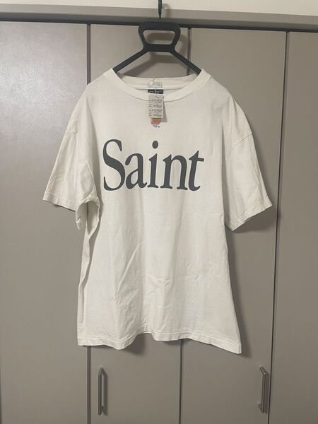 セントマイケル 黒ロゴSaint アップルプリントロゴ Tシャツ XL