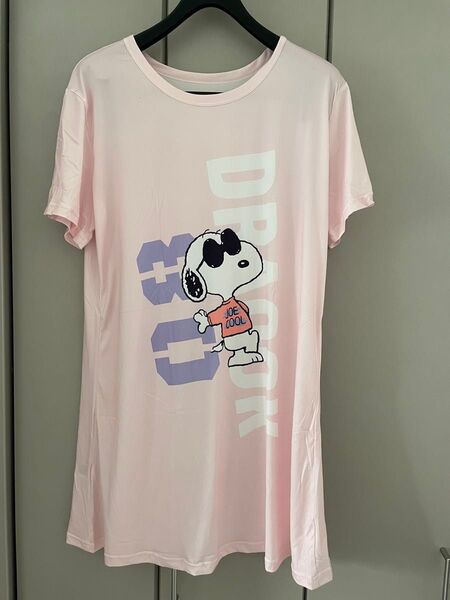 スヌーピー TシャツワンピースSNOOPY PEANUTSレディース夏用半袖XL