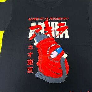AKIRA ネオ東京Tシャツ/サイズXL/新品未使用品/tシャツ/可愛い猫/アニメtシャツ