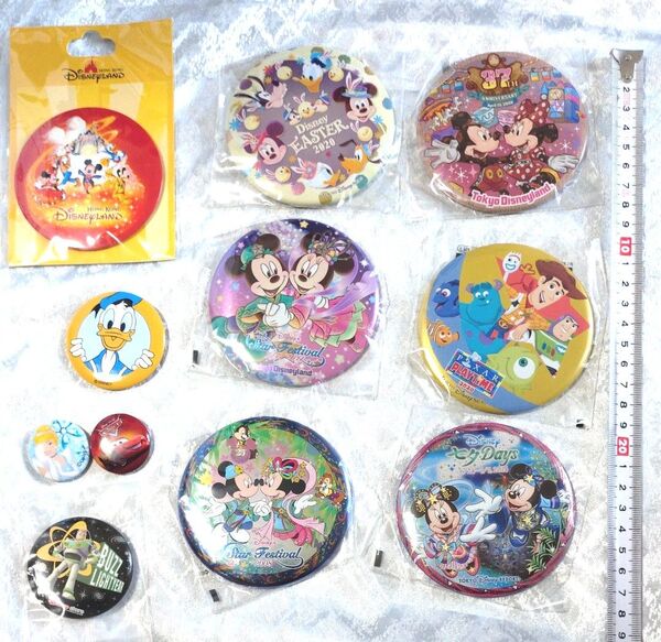 東京ディズニーリゾート イベント缶バッジ 香港ディズニーランド 缶バッジ ディズニーストア非売品缶バッジ 11個セット