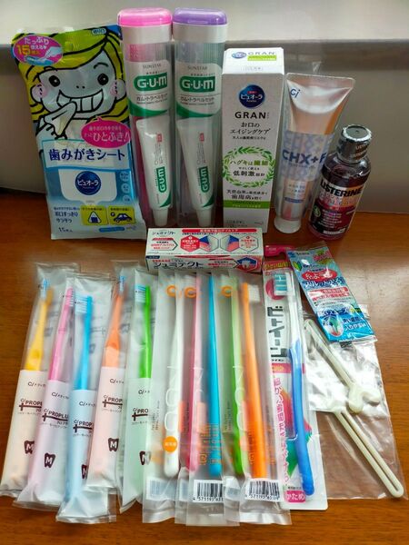歯科医院専用 歯ブラシ10本 ハミガキ訳あり ガムトラベルセット ハミガキシート 他おまとめ