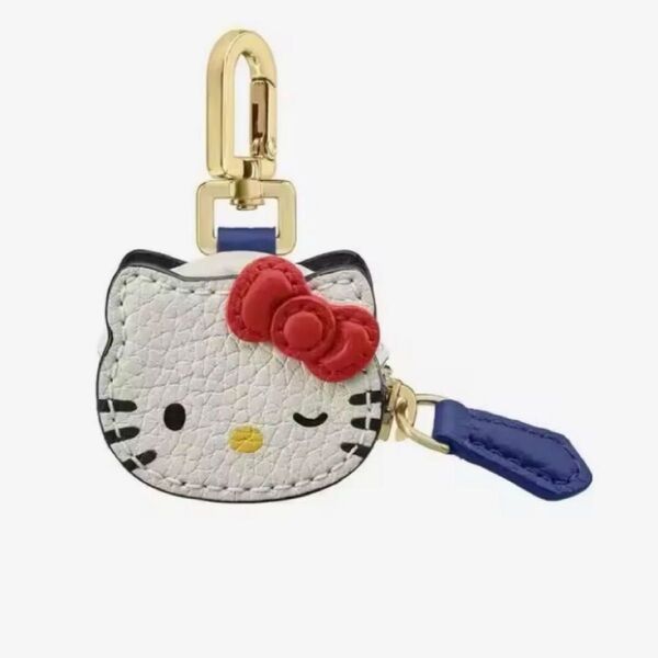 キティ バッグチャーム キーホルダー レザー 革
