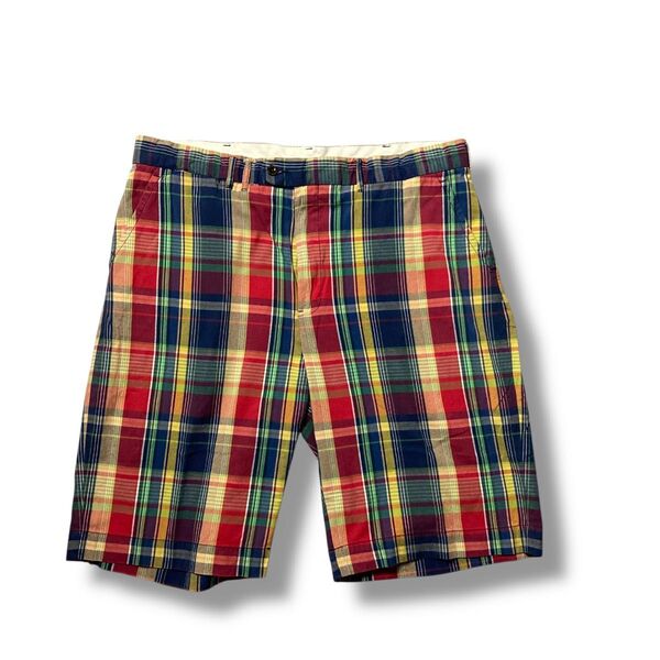 polobyRalphLaurenラルフローレンマドラスチェックショーツ36 ハーフパンツ ショーツ チェック柄 ショートパンツ