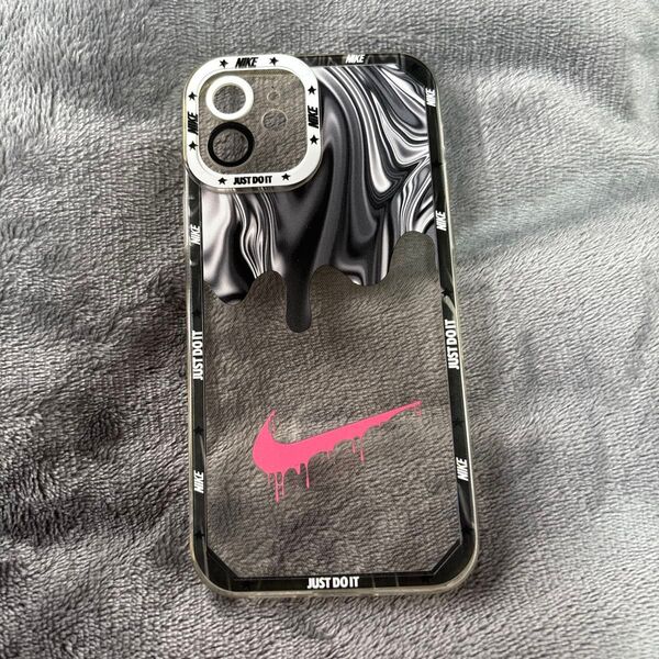 NIKE iPhone12/12proスマホケース ピンク