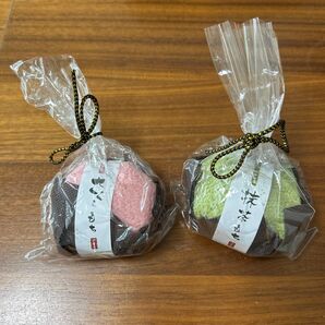 ミニタオル 桜餅 抹茶餅 2個セット