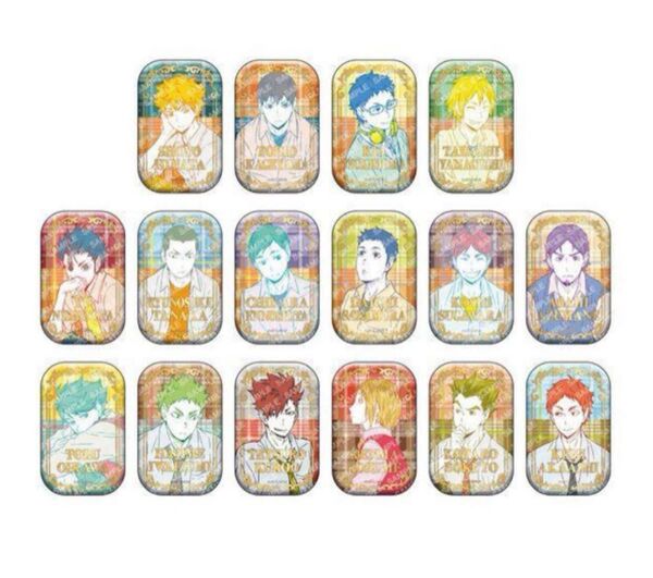 ハイキュー セブンネット スクエア缶バッジ オフショット×カラー 第一弾