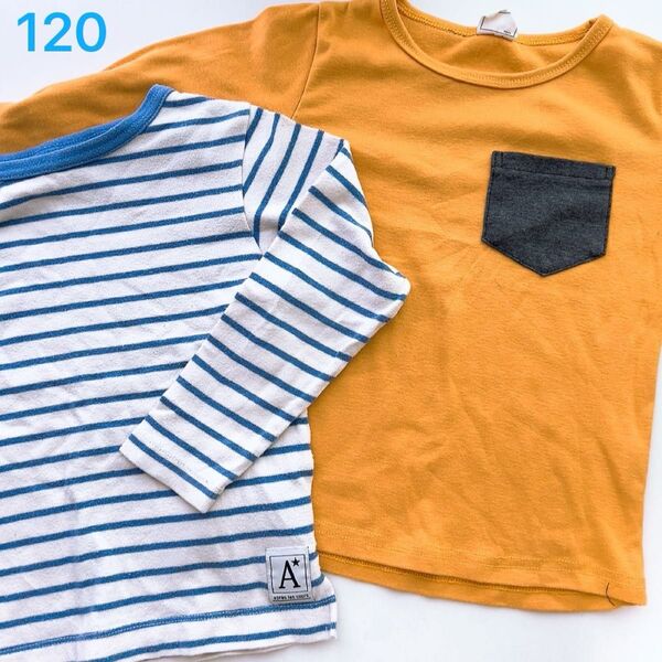 キッズ 子供服 長袖 ロンT 120 2点セット 綿100 アプレレクール
