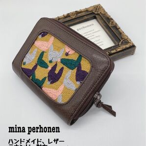 mina perhonen ハンドメイド レザーラウンド 財布