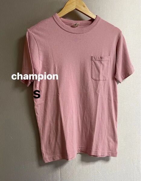 チャンピオン champion 半袖Tシャツ S Mサイズの方にも 可愛い薄ピンク