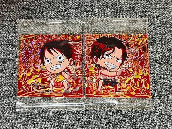 にふぉるめーしょん ワンピース大海賊シールウエハースLOG.2 SGRルフィ エース 2枚セット