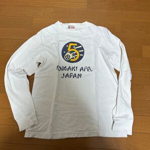 バズリクソンズ ビンテージ KOMAKI AFB ロングTシャツ 白 Mサイズ 古着 ヴィンテージ