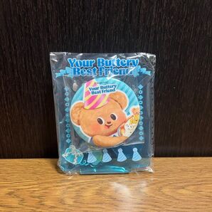 【新品】タイ バターベア 缶バッジ アクリルスタンド ブルー