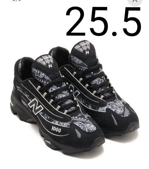 atmos New Balance 1000 Black Paisley"アトモス バンダナ