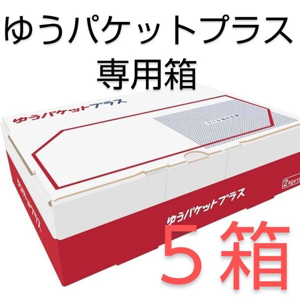 ゆうパケットプラス専用箱 5箱 匿名&防水宅配用ビニール袋発送【新品未使用】