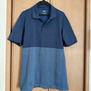 ユニクロ ドライEXクルーネックTシャツ ブルー Mサイズ