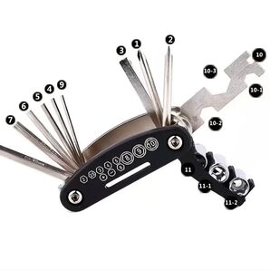 自転車 工具セット 修理工具 工具 携帯用 レンチ マルチツール ドライバー 六角レンチセット