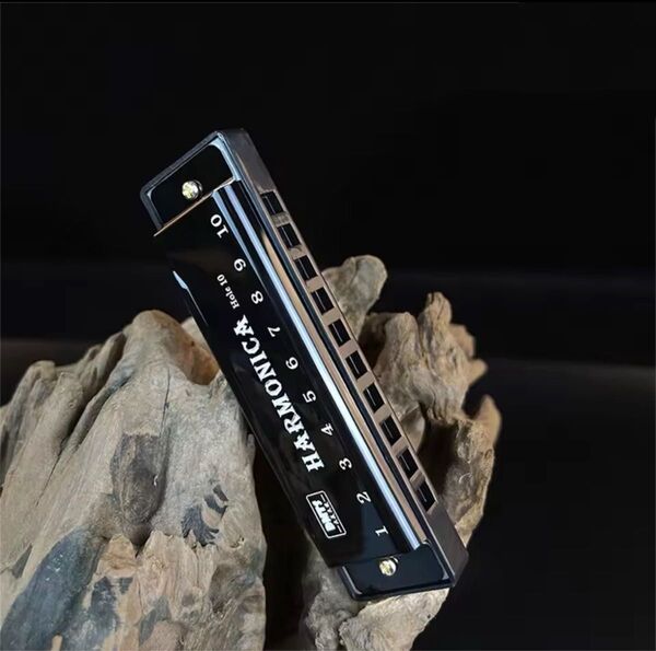 ◎HARMONICA 10穴 黒 ハーモニカ