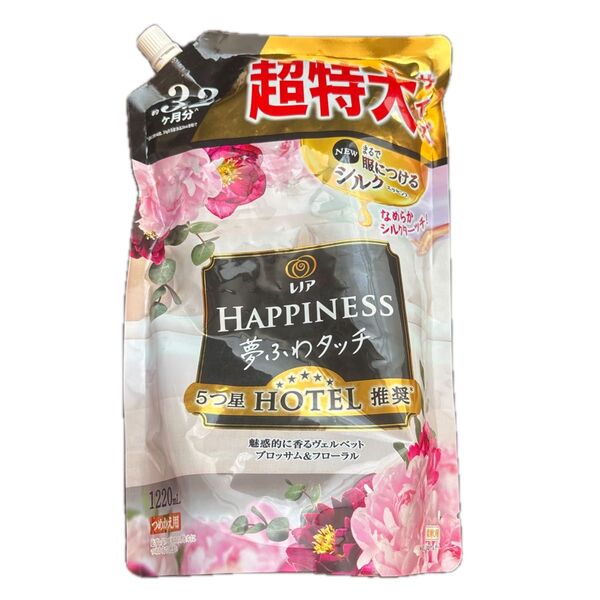 ジャンボサイズ 超特大 レノアハピネス ヴェルベットブロッサム&フローラル 夢ふわタッチ 詰め替え レノアハピネス 1220ml