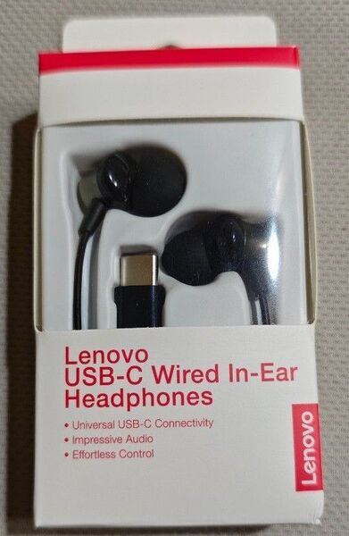 Lenovo USB-C インイヤーヘッドフォン 有線イヤホン