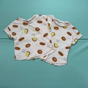 パン柄Tシャツ 2枚セット80. 90サイズ