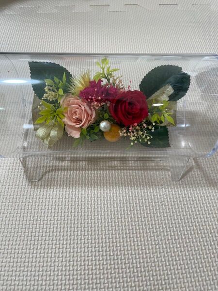 クリアケース入り プリザーブドフラワー 花材詰め合わせ