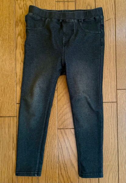 H&M パンツ 黒 110 ジーンズ ブラック スキニ スパッツ ズボン デニムパンツ ストレッチ
