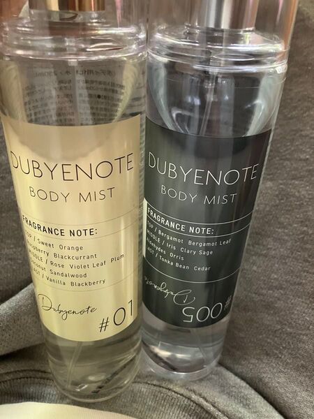 DUBYENOTE ボディミスト香水 250ml ボディ用化粧水 2本セット(#01,#005)