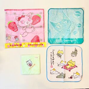 ネコ ランチクロス & ハンドタオル 4点セット【新品】