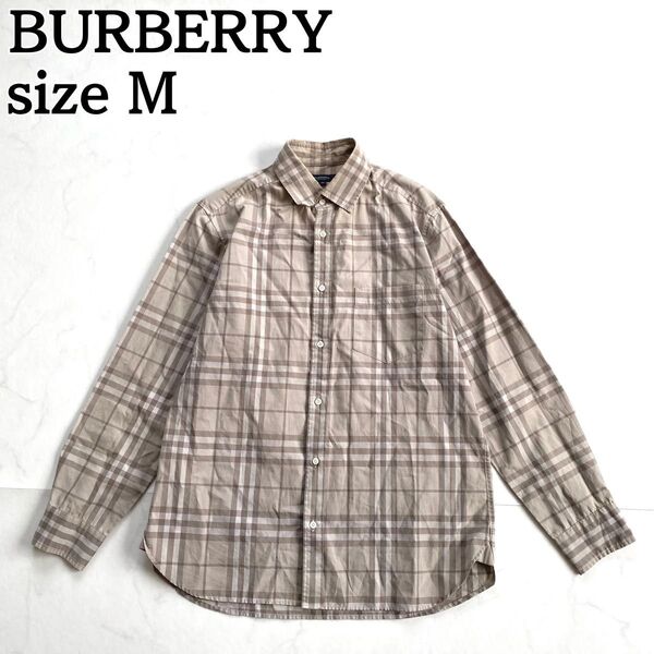 希少★Burberryバーバリー 長袖 シャツ チェック ヴィンテージ サイズM 価格の相談大歓迎です♪