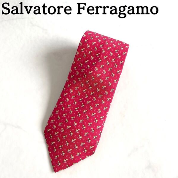 Salvatore Ferragamo★フェラガモ ネクタイ 高級シルク ⑤