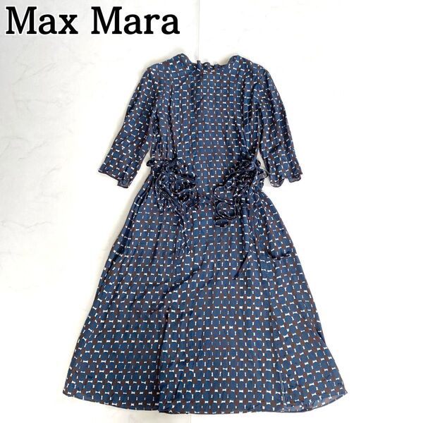 希少★‘S Max Mara エス マックスマーラ ロングワンピース リボン 価格の相談大歓迎です♪