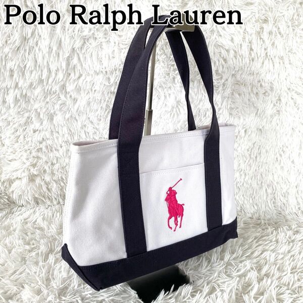 希少★Ralph Lauren ラルフローレン トートバッグ ポロ馬刺繍 A4可