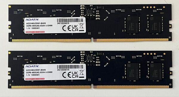 【動作確認済USED】ADATA DDR5-4800 16GB×2枚 合計32GB デスクトップ用メモリモジュール