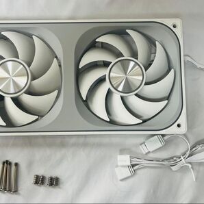 【新品未使用】jonsbo ZA-240W 120mm×2連結型PC用ARGBファン ホワイト/白