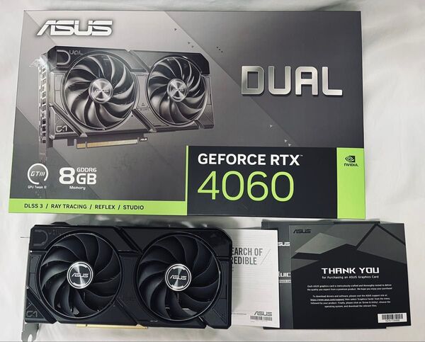 【動作確認済ほぼ未使用】ASUS GeForce RTX4060 8GB GDDR6【DUAL-RTX4060-8G-EVO】