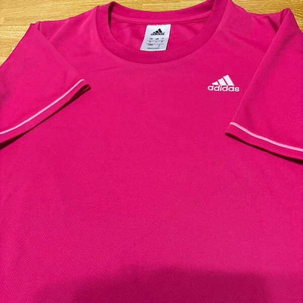 adidas Tシャツ ピンク Lサイズ