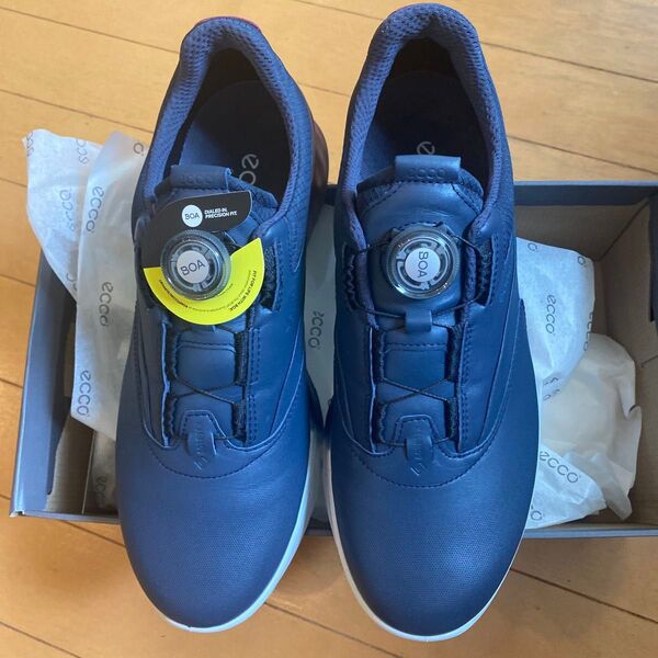 ECCO エコー S-THREE BOAメンズスパイクレス ゴルフシューズ カラー:MARINE(60617) サイズ:〔40〕