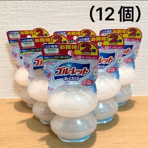 液体ブルーレットおくだけ つけ替え用(せっけんの香り)2個パック×6 トイレ洗浄