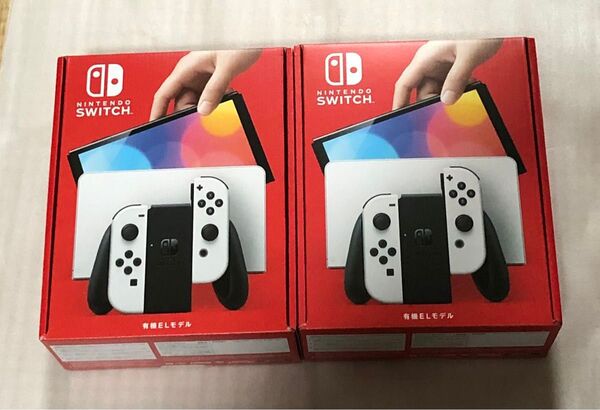 Nintendo Switch 有機ELモデル ホワイト 2台 新品未開封 店舗印無し