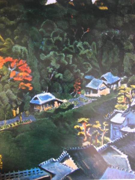 梅原 龍三郎、ナポリ風景 サンタルチアの泉、希少画集画、新品額装付