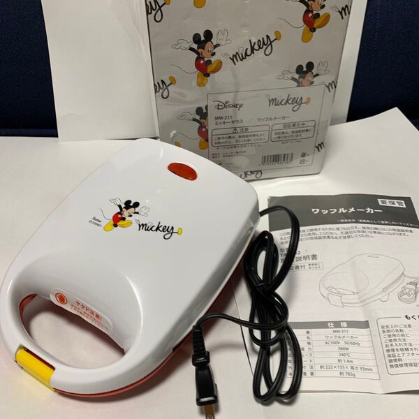 ディズニー ミッキーマウスワッフルメーカー MM-211 ワッフルメーカー