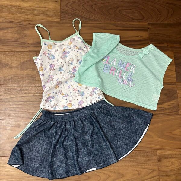 女の子 セパレート水着 スイムウェア クリーニング済み 140〜150cmくらい