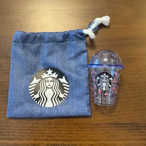 スターバックス スタバ STARBUCKS ミニカップギフト 巾着 マリンボーダー