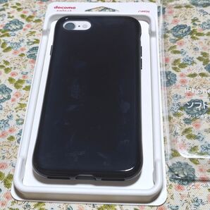 docomoセレクト/iPhone se2 ソフトケース クリアブラック