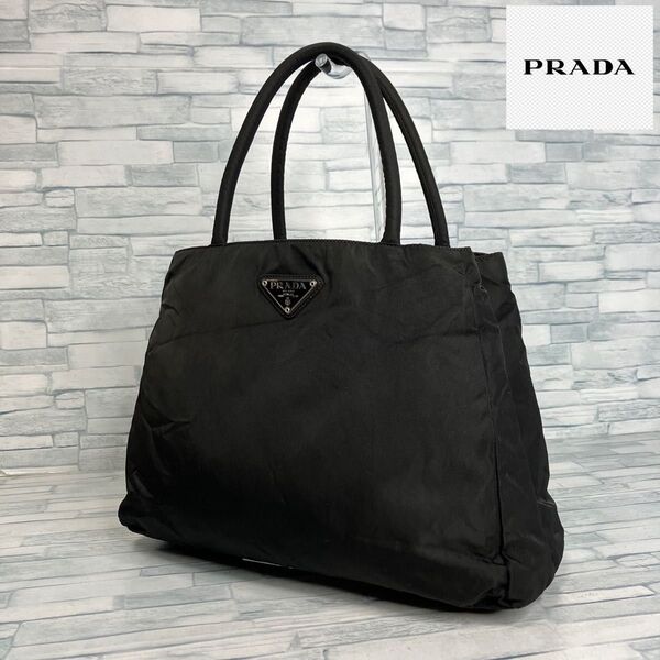 120 PRADA プラダ ハンドバッグ ブラック ナイロン